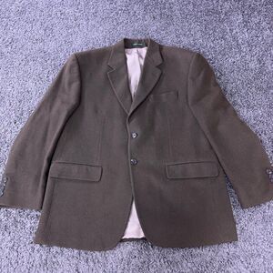 Lauren Ralph Lauren Camel Hair Blazer Men Size 42S Green 2 Button Made in Canada